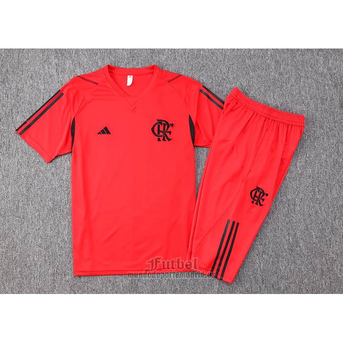 Chandal del Flamengo Manga Corta 2023-2024 Rojo - Pantalon Corto